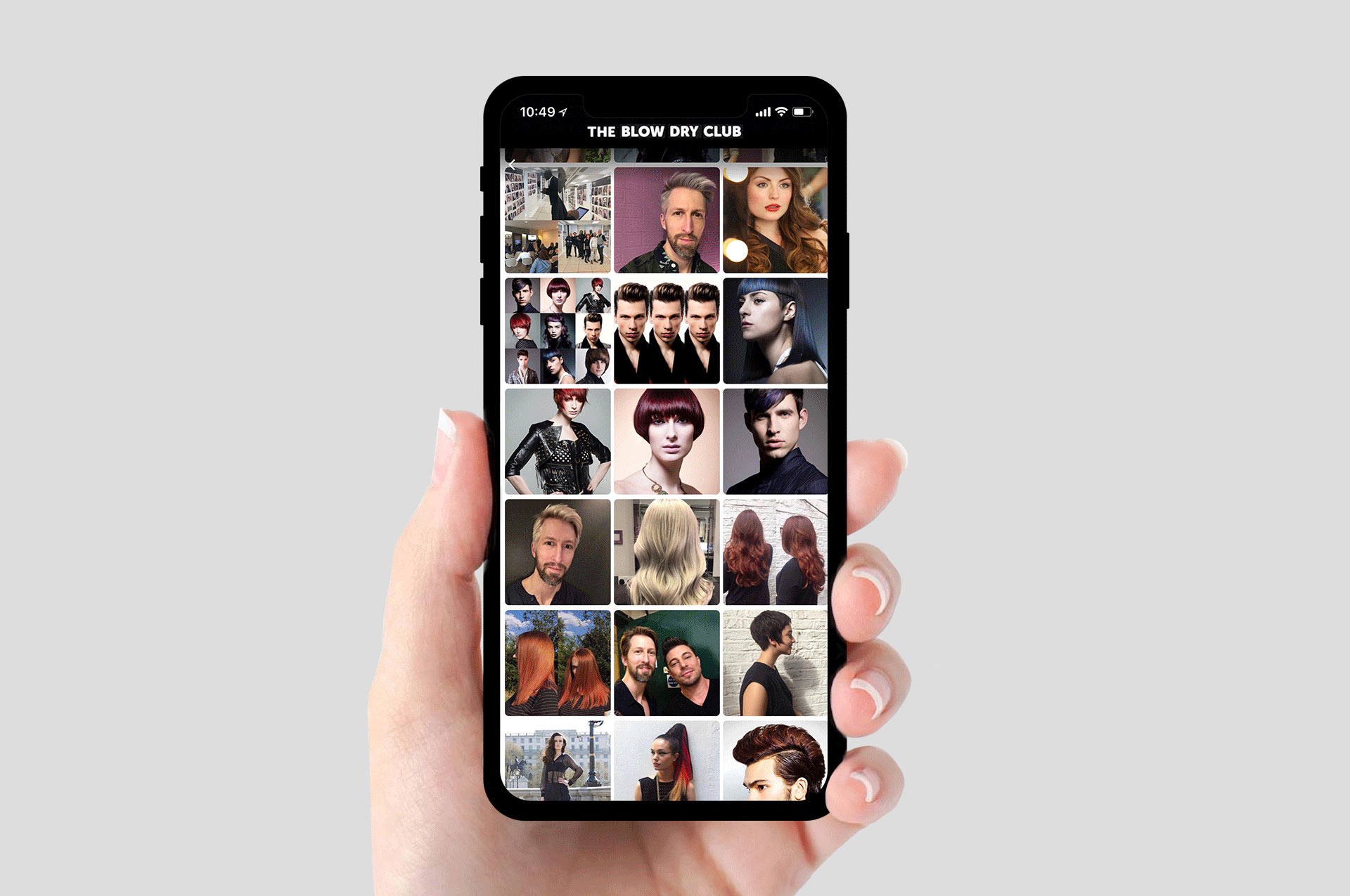 The Blow Dry Club App Screen Design