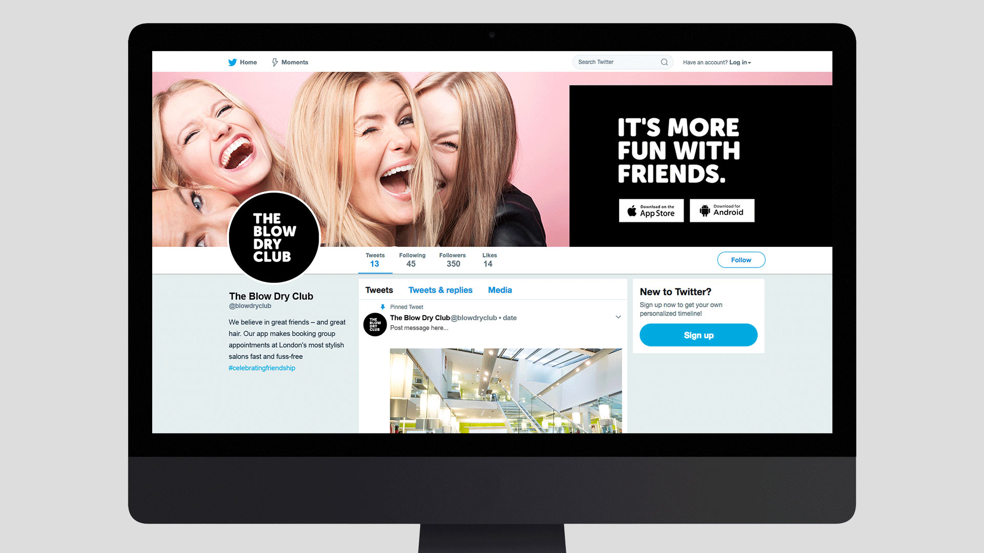 The Blow Dry Club Social Media