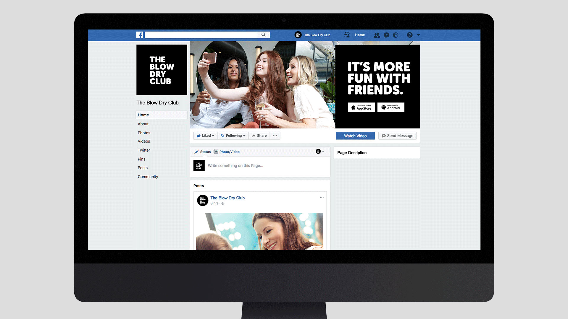 The Blow Dry Club Social Media