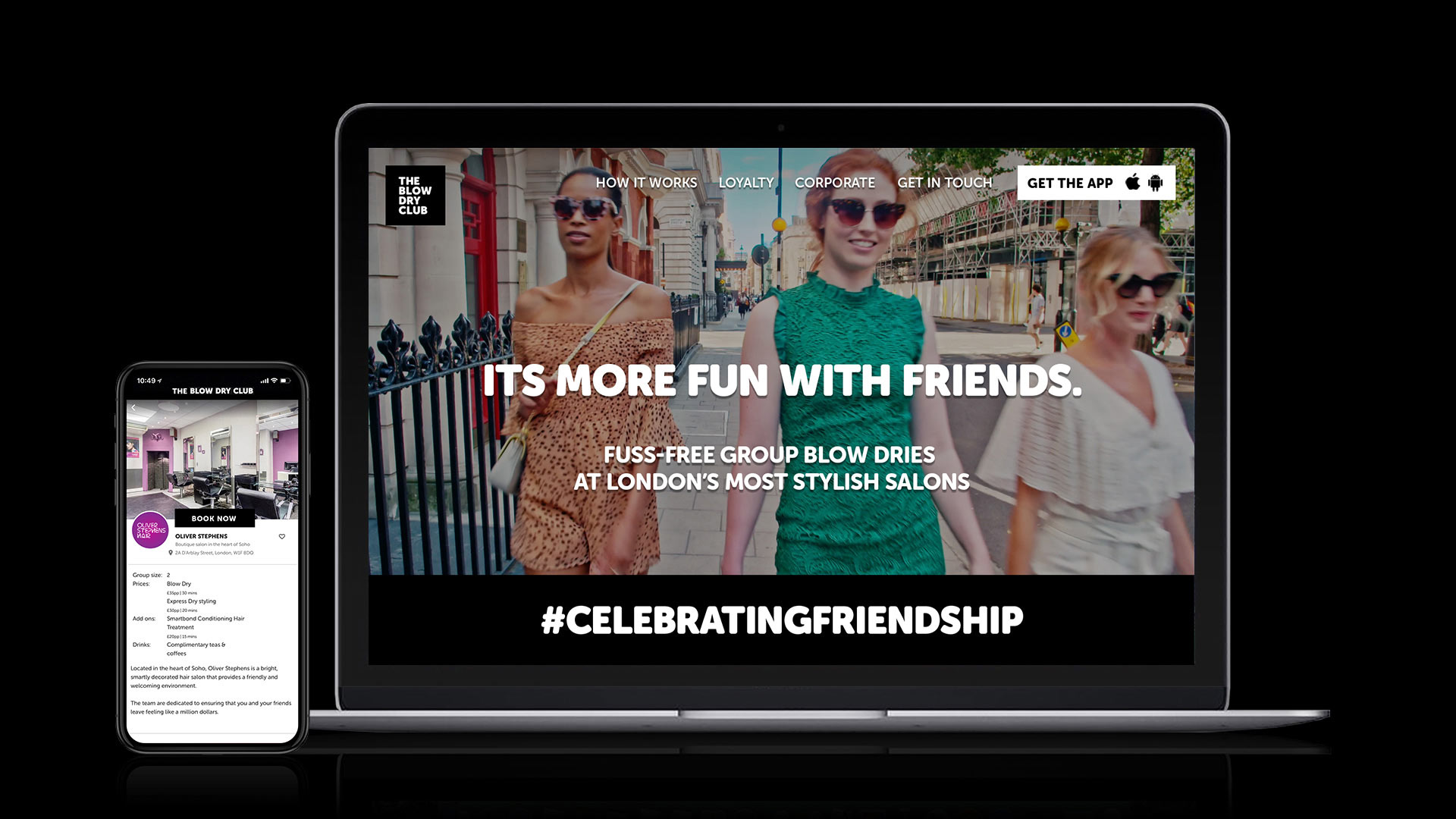 The Blow Dry Club Website Example